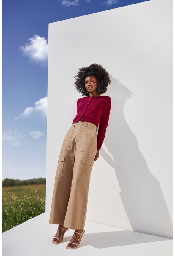 Fine Knit Cardigan Cabernet Red
