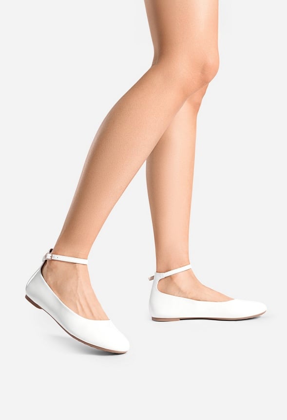 Comfortable Slip On Flats White