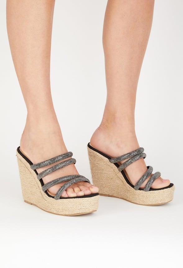 Camila Wedge Sandal Black