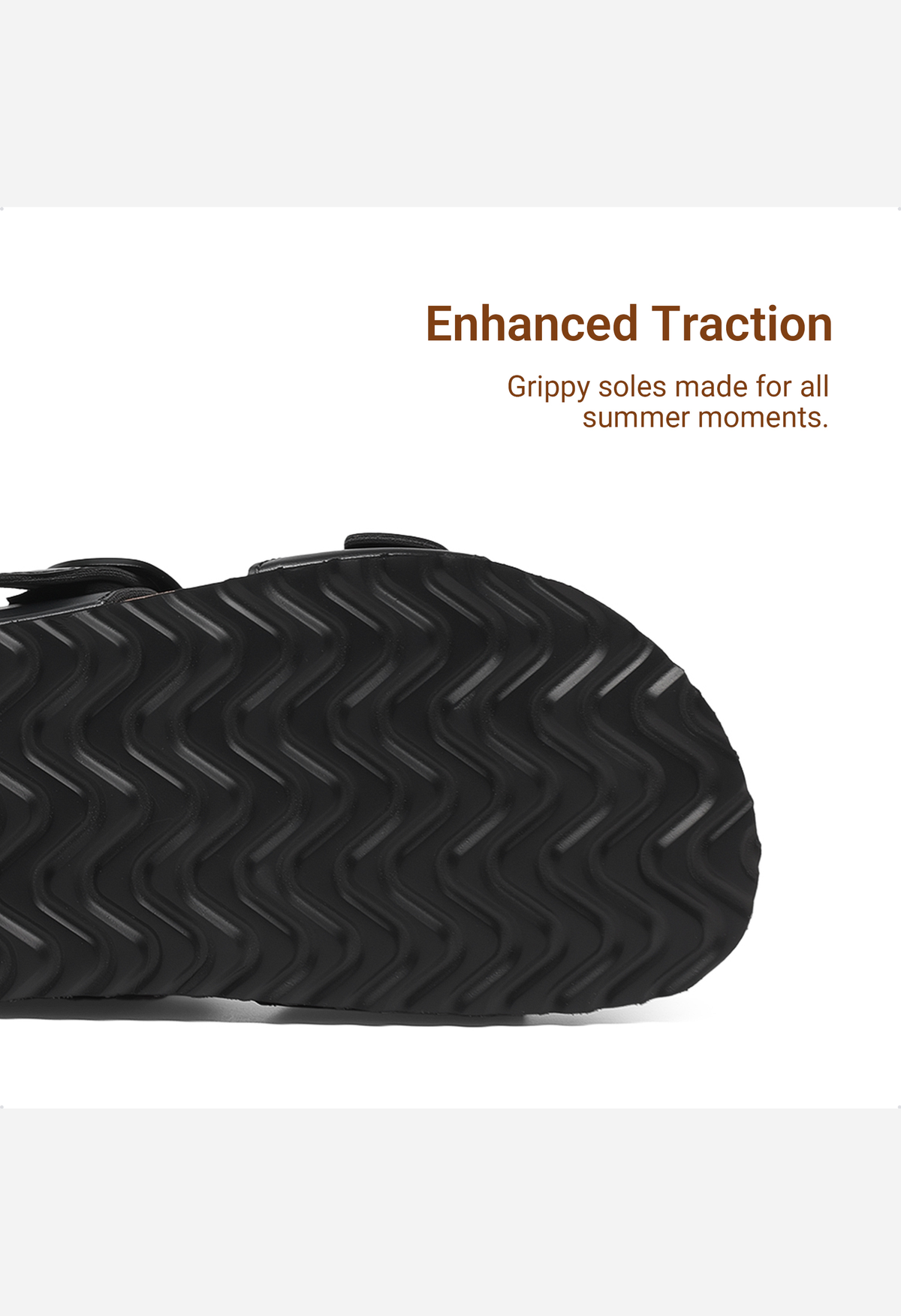 Kids Non-Slip Slides Adjustable Straps Indoor & Outdoor Shoes