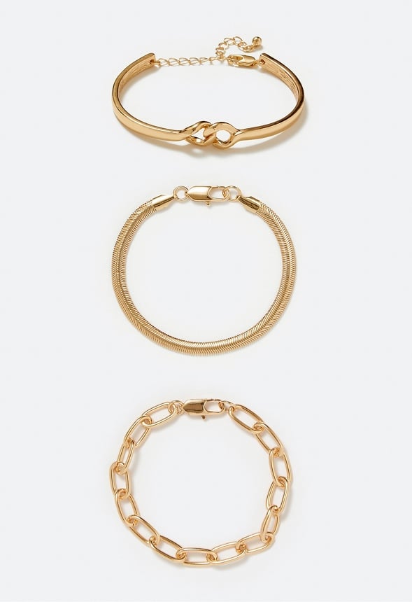 Rox Multi Chains Bracelets Pack Gold