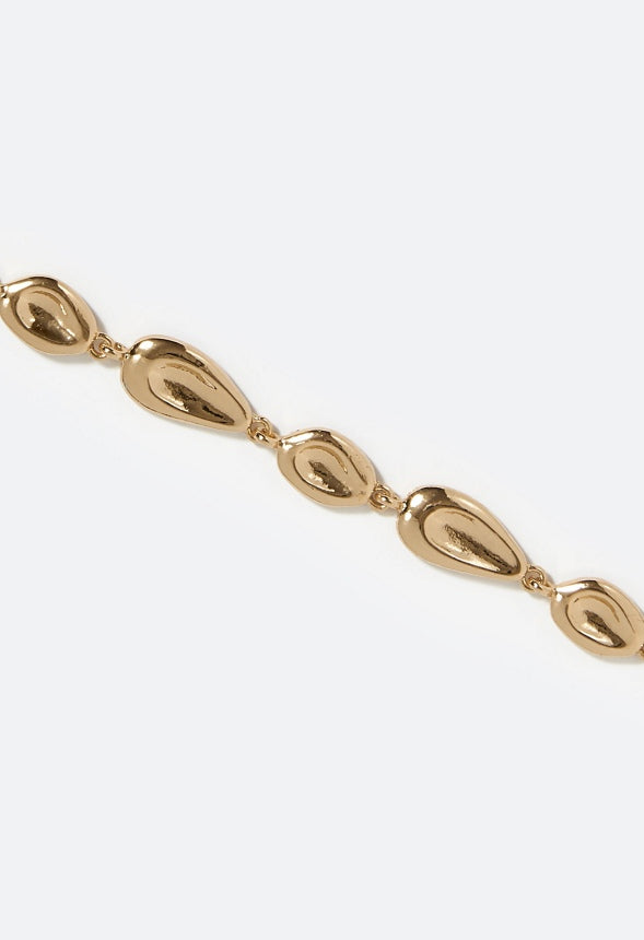 Ana Linked Organic Metal Shapes Bracelet Gold