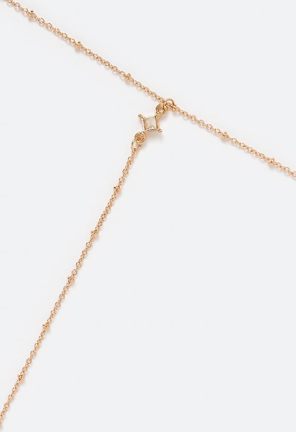 Iris Fine Body Chain With Crystal Stones Crystal/ Gold