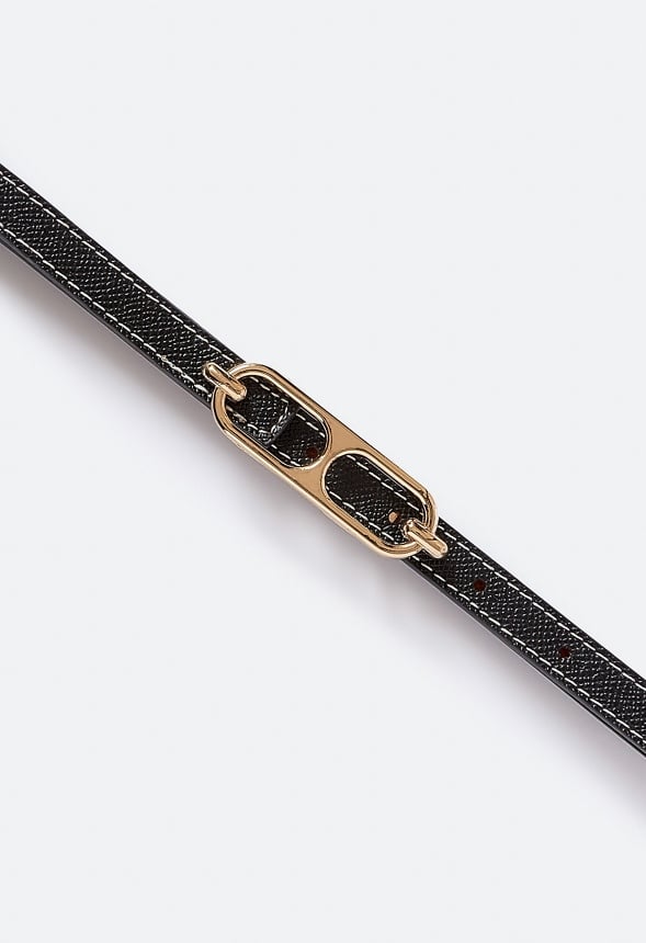 Iara Reversible Double Buckle Jeans Belt Brown/ Black