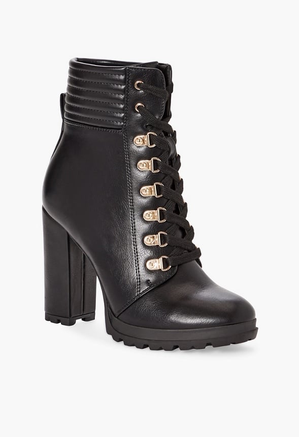 Shandee Lace-Up Bootie Black Onyx