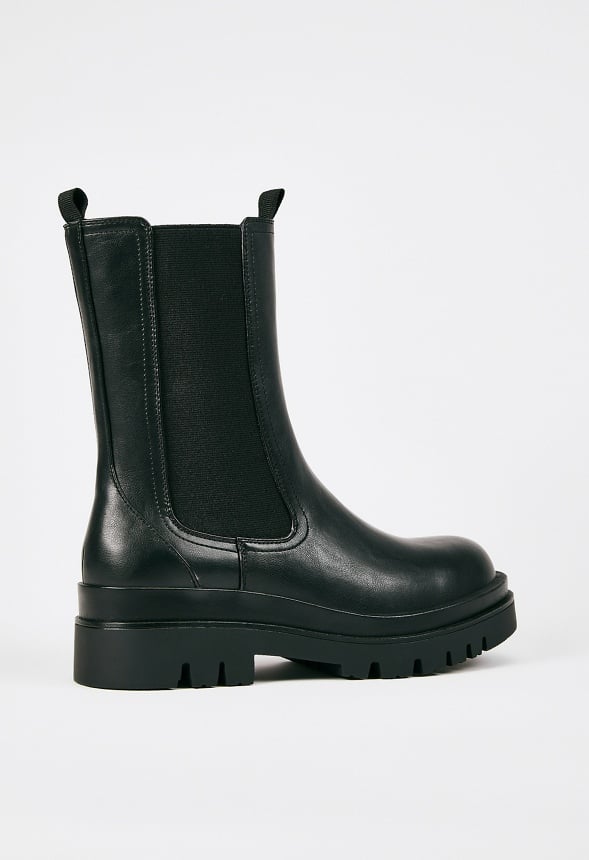 Candide Platform Chelsea Boot Black