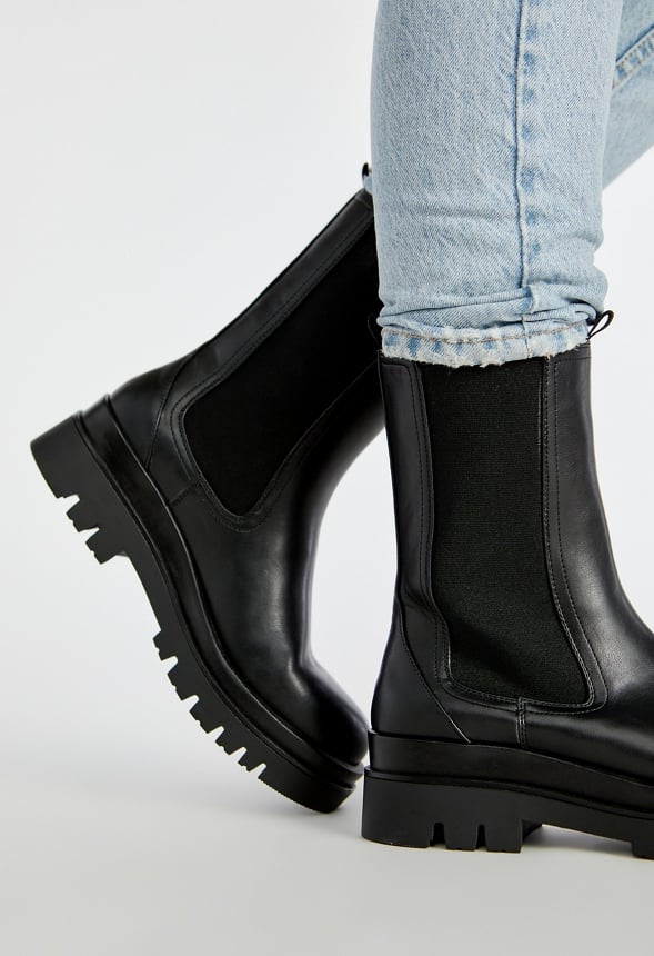 Candide Platform Chelsea Boot Black