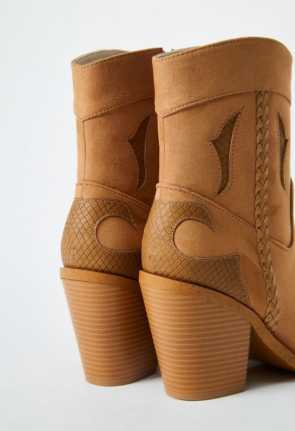 Selina Western Bootie Light Tan/ Camel