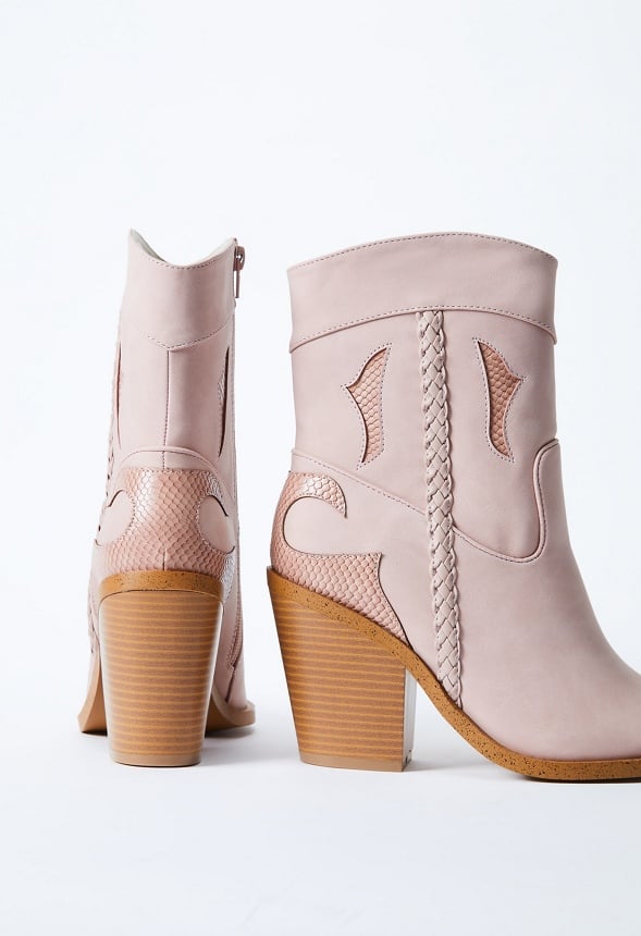 Selina Western Ankle Boot Blush