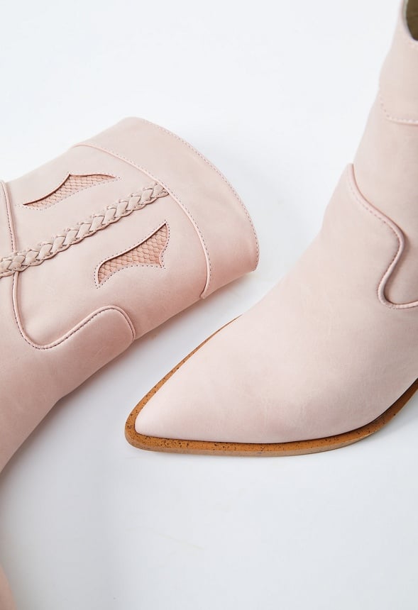 Selina Western Ankle Boot Blush