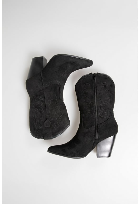 Lottie Cowboy Boot Black