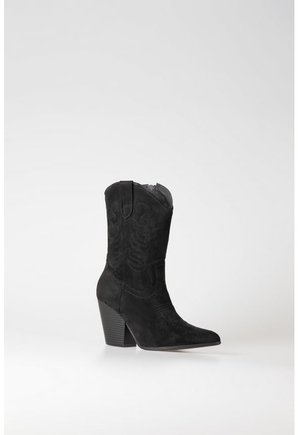 Lottie Cowboy Boot Black