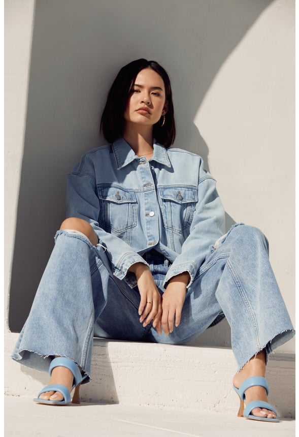 Oversized Denim Jacket Light Wash