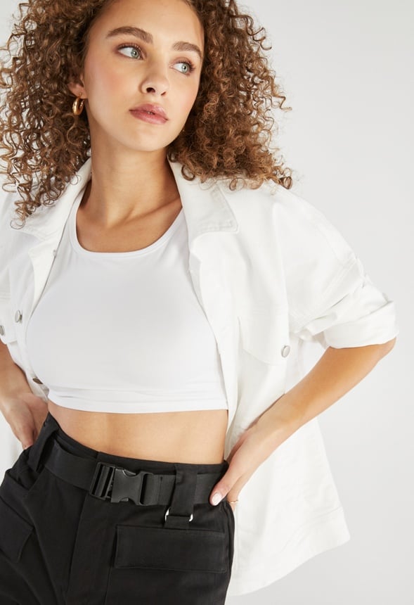 Oversized Denim Jacket Dove