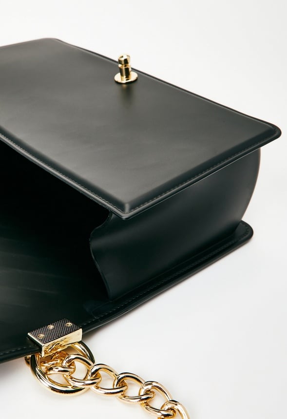 Chevron Jelly Crossbody Black