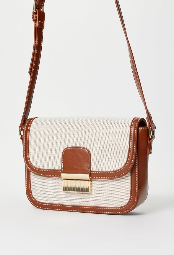 Hardware Saddle Bag Leather Brown/ Natural