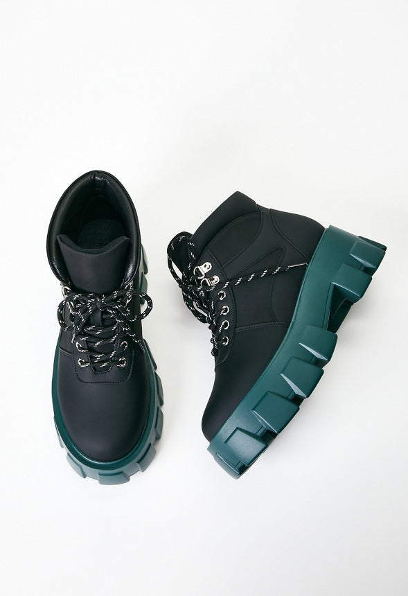 Sylvie Lug Sole Ankle Boot Black