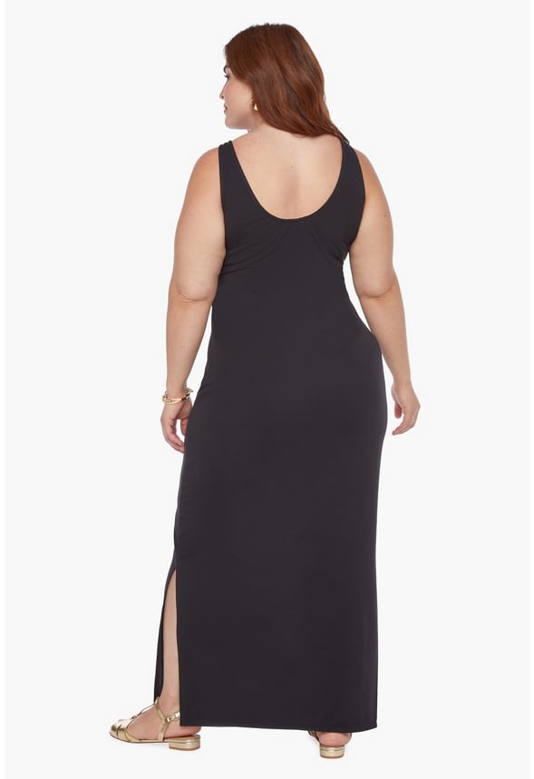 Reversible Low Back Tank Maxi Dress Black Caviar