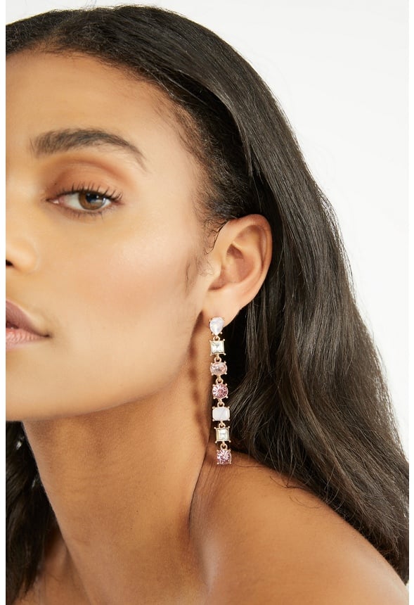 Chaya Pink Drop Earrings Pink/ Gold