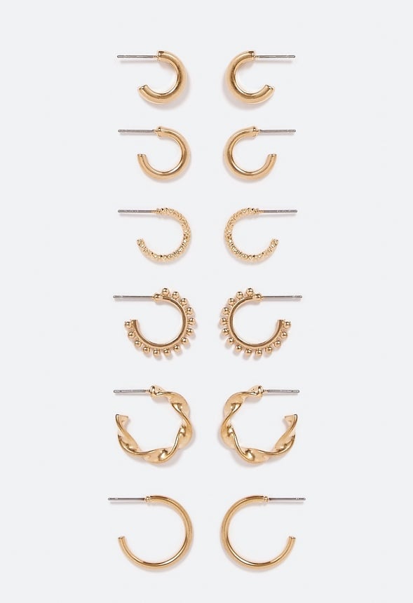 Joanna Mixed Hoop Eaaring Multipack Gold