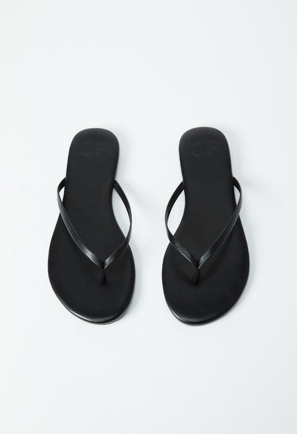 Layla Flat Thong Sandal Black Caviar