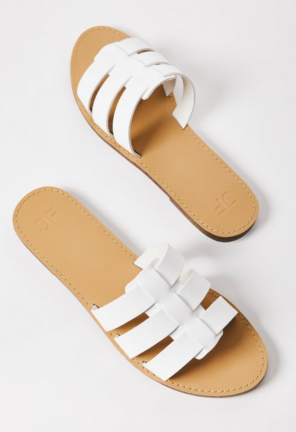 Naya Flat Slide Sandal Bright White