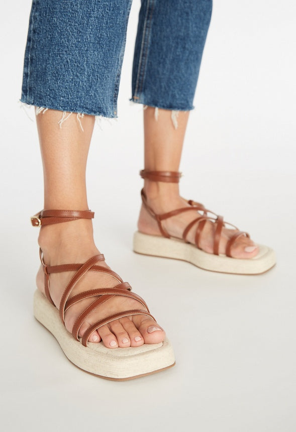 Tori Gladiator Sandal Leather Brown
