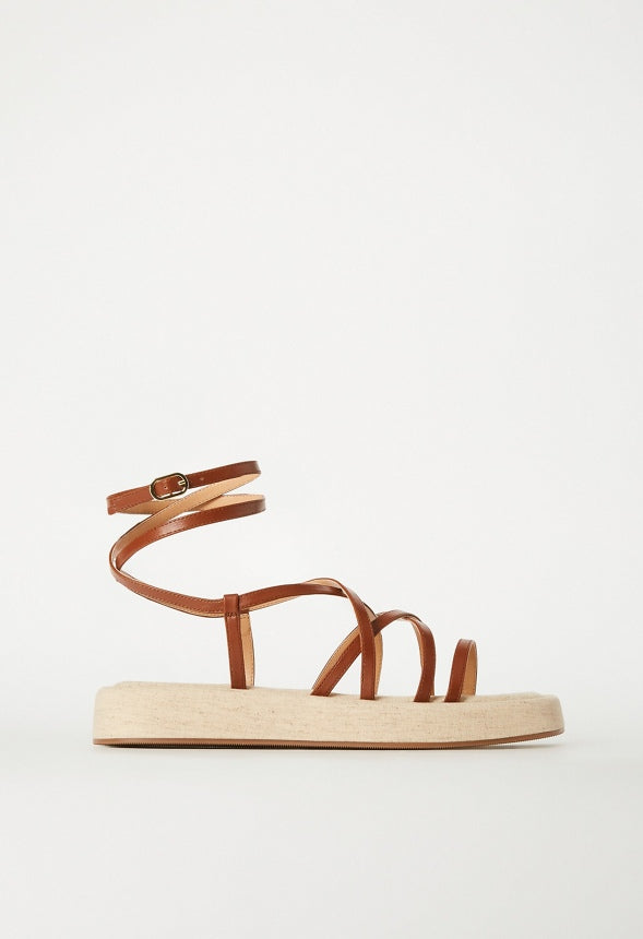 Tori Gladiator Sandal Leather Brown