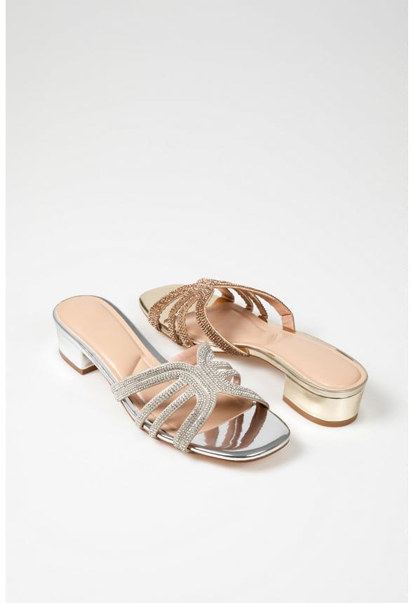Catalina Block Heeled Sandal Silver