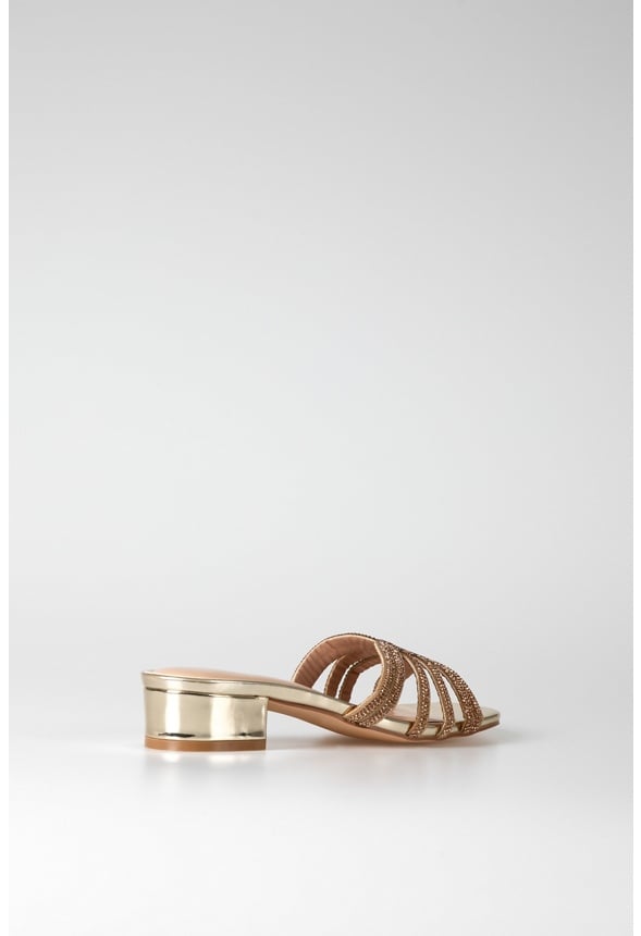 Catalina Block Heeled Sandal Gold