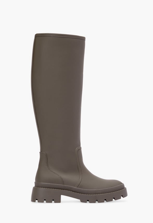 Cassietta Over-The-Knee Flat Boot Army Fatigue Green
