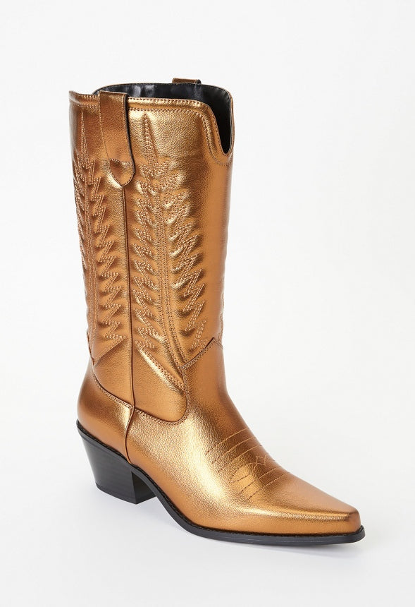 Zahra Western Boot Bronze
