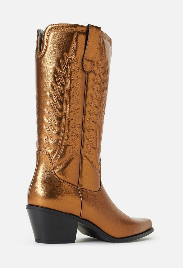 Zahra Western Boot Bronze
