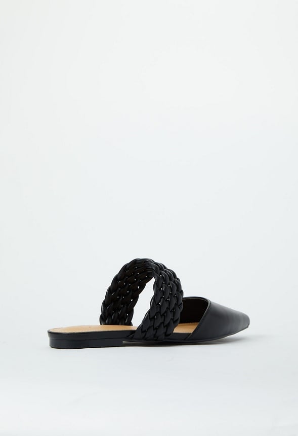 Alanis Pointed Toe Flat Black Caviar