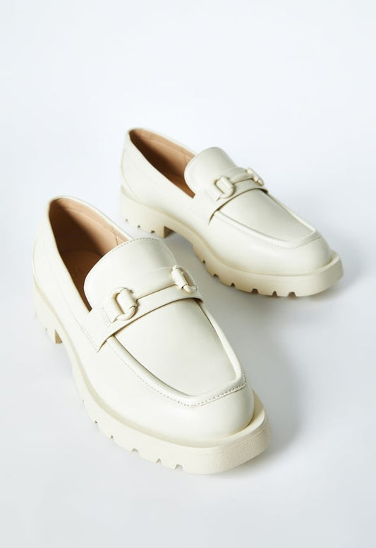 Frankie Flat Loafer Birch White