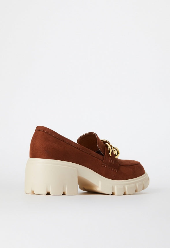 Elia Lug Sole Loafer Leather Brown Multi