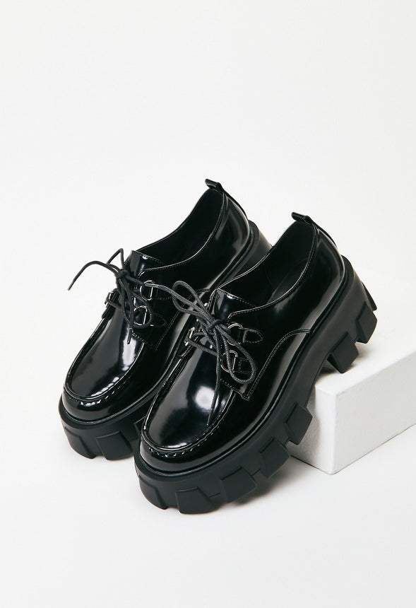 Maxie Lug Sole Flat Black