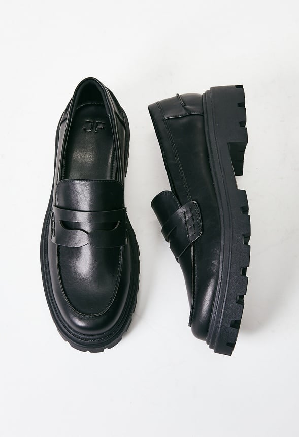 Colette Lug Sole Loafer Black