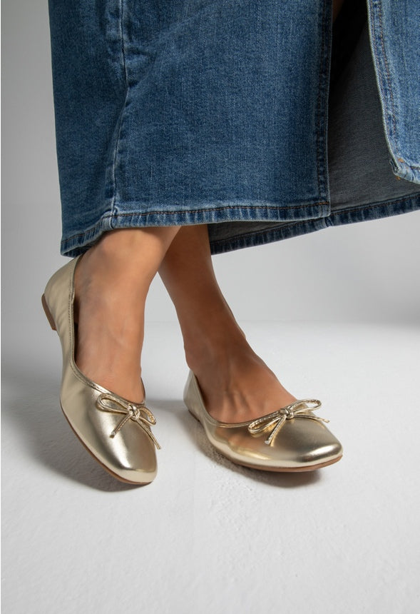 Luciana Ballet Flat Gold