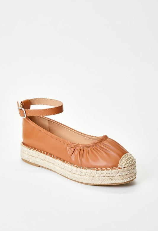 Tessa Espadrille Flat Light Tan
