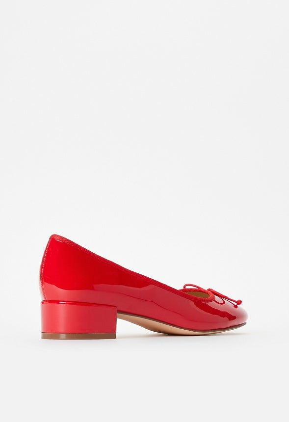 Madelaine Block Heeled Pump Salsa Red