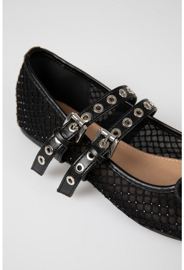 Ellie Ballet Flat Black