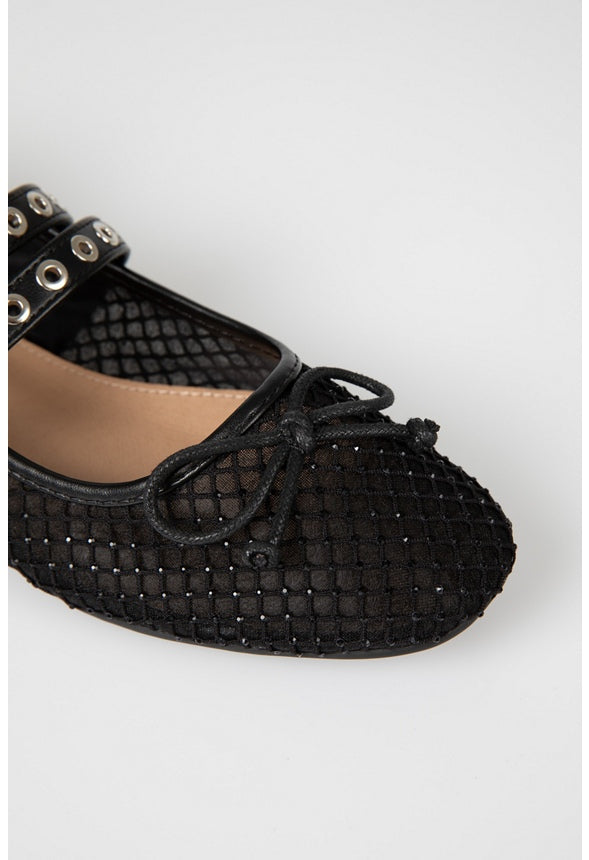 Ellie Ballet Flat Black