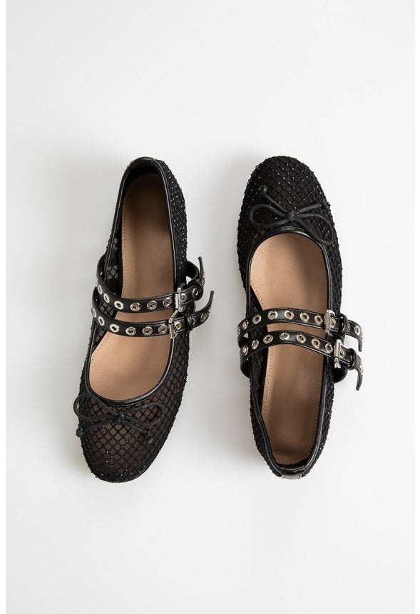 Ellie Ballet Flat Black