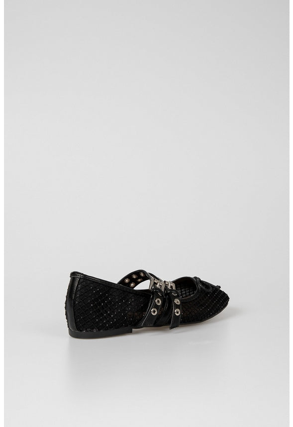 Ellie Ballet Flat Black