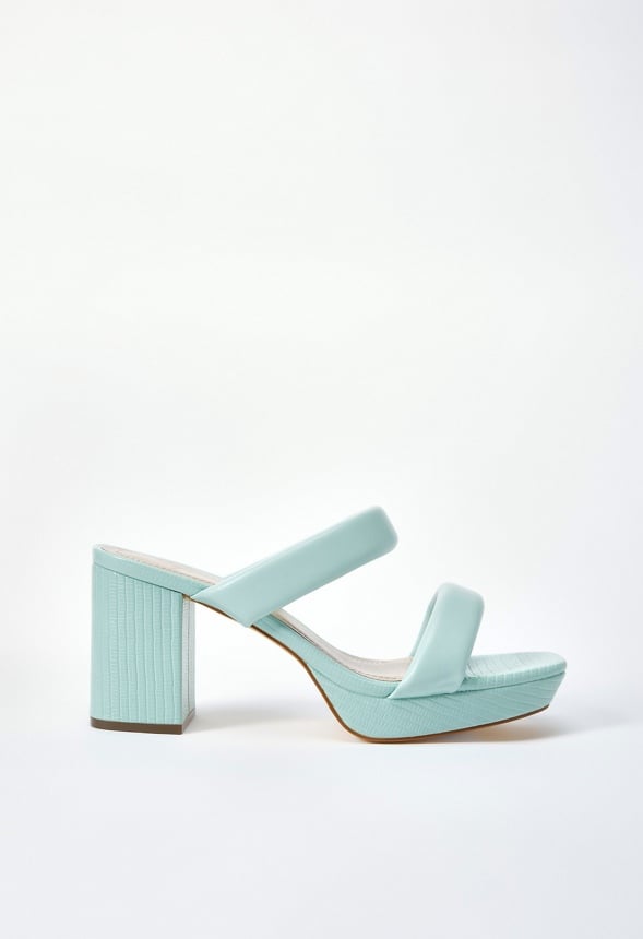 Indya Block Heeled Sandal Subtle Green