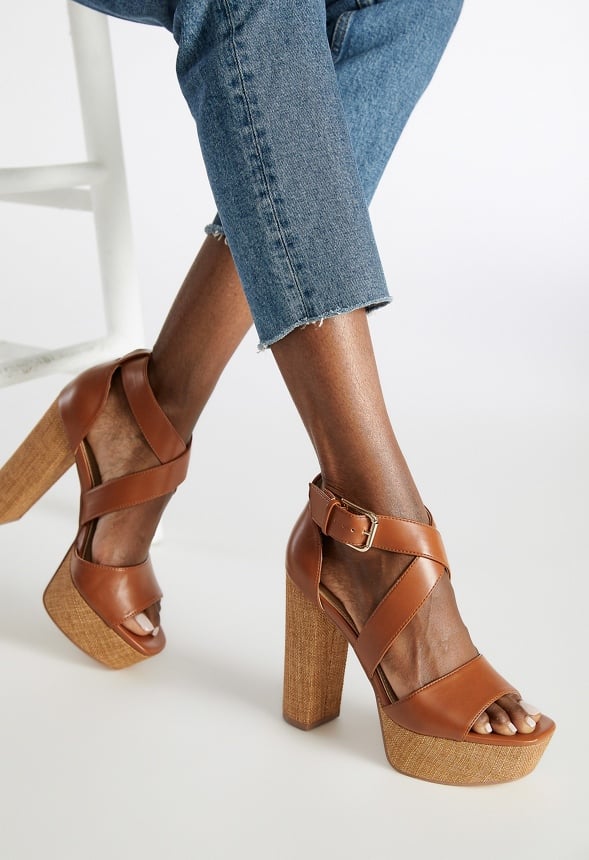 Sereia Heeled Sandal French Oak/ Light Brown