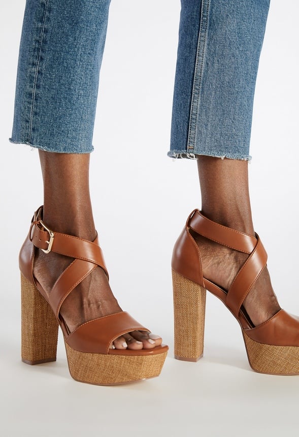 Sereia Heeled Sandal French Oak/ Light Brown