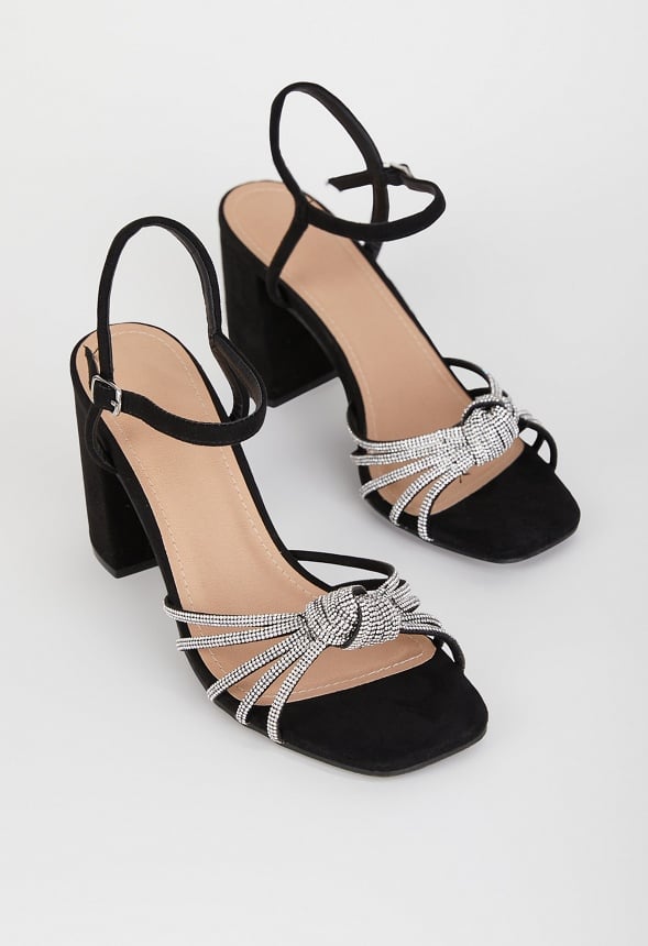 Lara Block Heeled Sandal Black
