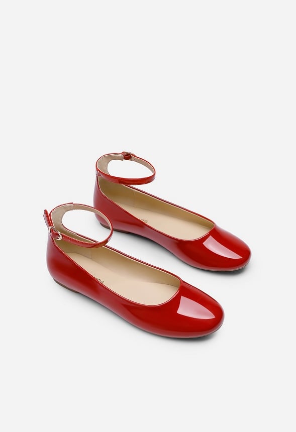 Comfortable Slip On Flats Red